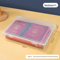 Boîte de rangement de documents A4 de 2 L en plastique de haute qualité, anti-humidité, anti-poussière, pour le bureau, les études, le travail