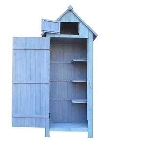 outdoor Garden With waterproof roof wooden storage box garage cabinets storage tool storage cabinet