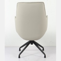 Chaise de salle à manger pivotante en cuir PU Henglin, chaise d'appoint moderne avec surpiqûres losangées, base à 4 branches écologique pour la maison, le bar et l'hôtel