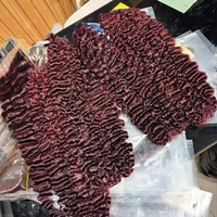 Cheveux humains vierges bouclés crépus 100% naturels, mèches en vrac pour tresses au crochet, ondulations profondes effet plume avec boucles de cheveux humains