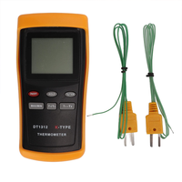 Termometer satelit tipe-k Digital, termometer industri, termometer kontak pirometer Digital tipe K saluran ganda