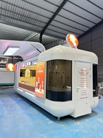 Remorque alimentaire mobile en aluminium avec cuisine complète pour la restauration commerciale, la restauration rapide, les glaces, le bubble tea, les snacks de maïs, résistante à la rouille