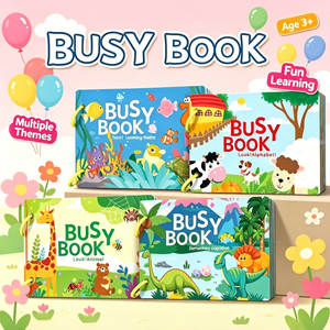 Livre d'activités sensorielles et éducatives pour enfants : Autocollants thématiques saisonniers pour l'éveil et le développement cognitif préscolaire - Product Image 1
