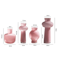 Nordische Luxus Rosa Klare Kristallglas-Vase Maßgefertigtes Blumengefäß für Heimdekoration Innenbereich Tischdekoration Geschenk Fabrik Großhandel