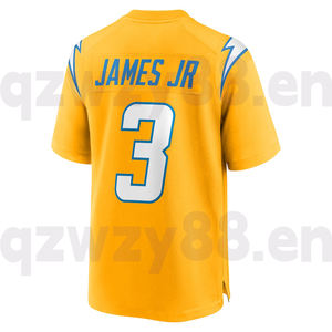 Jersey American Football Jahitan Draft 2025 Ukuran Besar Bahan Bernapas Cepat Kering Los Angeles 9 DJ Chark Jr 16 Bauman Tim Kustom - Product Image 3