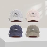Op maat gemaakte logo geruite polyester baseballcap, ongestructureerd, zacht bovenwerk, geborduurd, 6 panelen, preppy stijl, casual dagelijkse petten, groothandel bulk