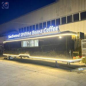 Luxury Stainless Steel Mobile Food Trailer With Full Kitchen Coffee <strong>Barbecue</strong> Food Truck Carts Catering Trailer Food Wagon - Product Image 5