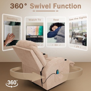 Fauteuil inclinable en cuir véritable à double couche avec dossier d'accoudoir de camion Fauteuil inclinable <span class=keywords><strong>pour</strong></span> le salon - Product Image 2