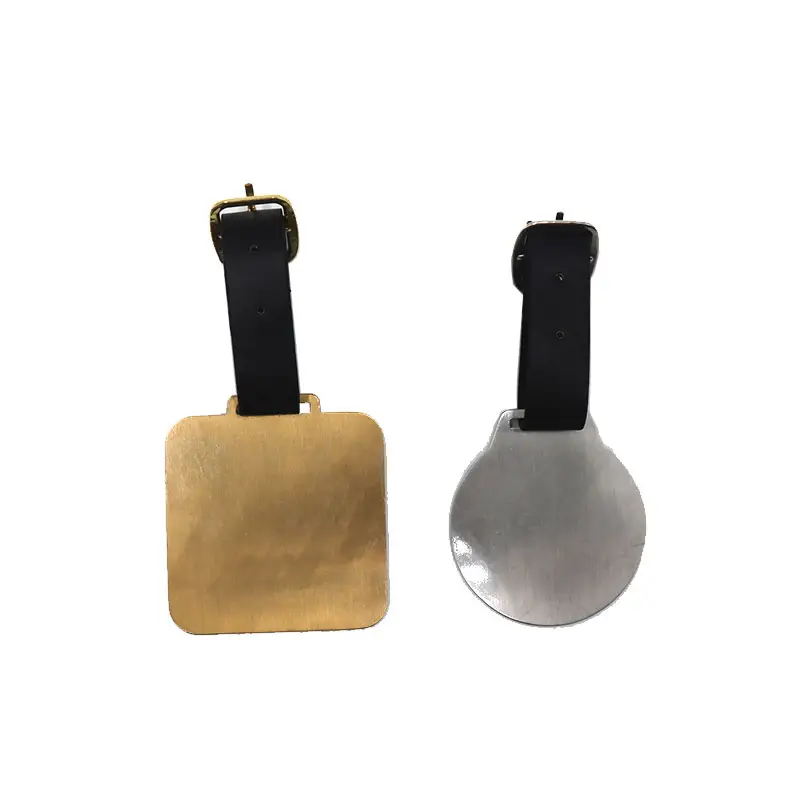 Étiquette de sac de golf en métal personnalisée bon marché Étiquette de nom de sac suspendu