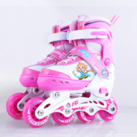 Patins à roulettes quad en ligne pour enfants filles et garçons 3 en 1 avec roulements ABEC-7 entièrement lumineux