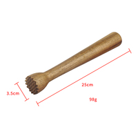 Pilon en bois pour Cocktails Broyeur à glace en bois Durable Bois Mojito Pilon Boissons Avocat Herbes Fruits Cuisine Bar Outil