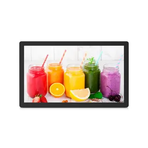 Smart lcd advertising media player remote control WIFI digital signage monitor 15inch lcd touch menu display digital board