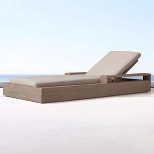 Sang trọng hiện đại tắm nắng giường phòng chờ ngoài trời ghế trong gỗ tếch cho hồ bơi bãi biển công viên hoặc Hall-phong cách mặt trăng ghế - Product Image 3