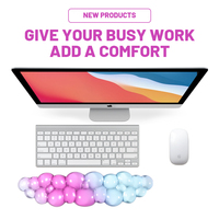 Tapis de souris antidérapant en silicone gel transparent couleur unie personnalisé avec repose-poignet en silicone 430x110mm pour bureau à domicile et stock