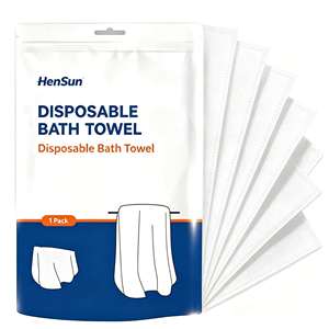 Toallas de baño desechables de gran tamaño, envueltas individualmente, de secado rápido, absorbentes y suaves para viajes, hoteles, spa y salón de belleza. - Product Image 5