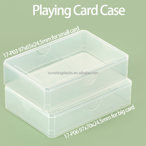Caja de Cartas de Plástico PP Transparente SUNSHING, con Bisagras, para un Solo Mazo, Contenedor de Almacenamiento de Cartas de Póker, Portátil, para Cartas de Tarot - Product Image 3