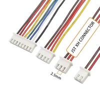 Custom JST XH 2.54mm Cable Harness 2/3/4 Pin konektor 10-Way Female PA66 kawat (2.5mm Pitch) untuk Drone elektronik