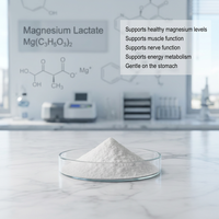 FUQANG Laris Manis, Magnesium Laktat Bubuk Kemurnian 99%, Bahan Tambahan Makanan, Penguat Nutrisi, Bersertifikat ISO/HALAL