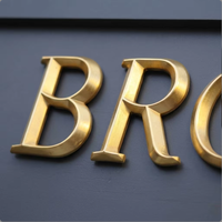 Lettres métalliques triangulaires 3D haut de gamme, signalétique personnalisée avec logo, décoration murale pour hall d'immeuble, boutique, bar, magasins, IP65