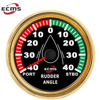 Indicateur d'angle de gouvernail blanc série ECMS ECP 85 mm avec étanchéité IP67 et lunette en acier inoxydable 316L pour bateau marin 0-190