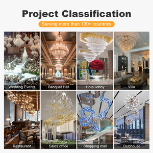 <span class=keywords><strong>Lustre</strong></span> en cristal décoratif moderne, <span class=keywords><strong>lustre</strong></span> de luxe, éclairage suspendu pour hall d'hôtel, éclairage pour villas de luxe et palais - Product Image 6