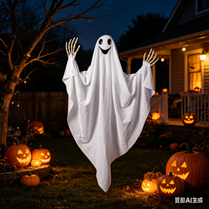 Decorazione <span class=keywords><strong>Halloween</strong></span> Horror Fantasma Piccolo Spaventoso Bianco da Appendere per Interni, con Design a Mano Regolabile, per Commercio Transfrontaliero - Product Image 4
