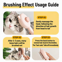 Brosse de toilettage pour chat, peigne pour poils d'animaux, outil de démêlage pour poils longs, éliminateur de poils doux, accessoires pour animaux de compagnie
