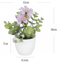 Bonsai bunga buatan Mini, dekorasi rumah kantor Mini pot