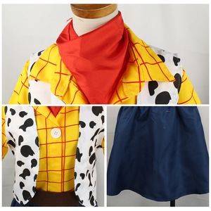 Disfraz de Woody para mujer, chaqueta a cuadros amarilla con chaleco con estampado de vaca, falda azul para fiesta de Halloween, juego de rol - Product Image 3