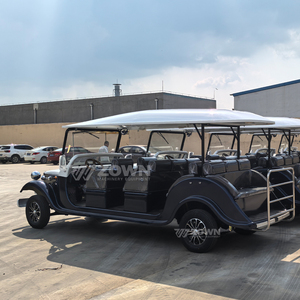 Voiture de tourisme électrique rétro haut de gamme, 6 places, certifiée CE, à batterie, chariot vintage pour complexe hôtelier et parc d'attractions - Product Image 6