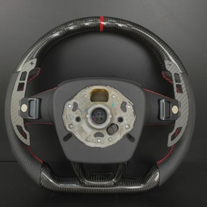 Volant en fibre <span class=keywords><strong>de</strong></span> carbone pour Audi A3/A4/A5/A6/A7/Q3/Q5/Q7/TT/S Série RS, cuir Nappa perforé, volant personnalisé - Product Image 2