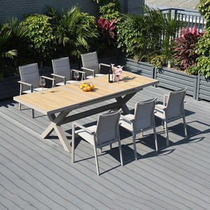 Tables et chaises pliantes en acier empilables pour économiser <span class=keywords><strong>de</strong></span> l'espace avec trou pour parasol pour <span class=keywords><strong>petite</strong></span> <span class=keywords><strong>terrasse</strong></span> d'appartement - Product Image 2