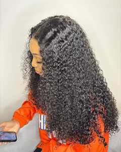 Pelucas Transparentes con Frente de Encaje, Cabello Humano Virgen, 200% de Densidad, Cortas y Rizadas, Sin Pegamento, Listas para Usar, Talla Pequeña - Product Image 2