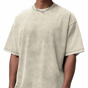 Camisetas lisas Vintage de moda para hombres y mujeres, tela de punto de algodón 100%, diseño básico de gran tamaño para entrenamientos de verano - Product Image 5