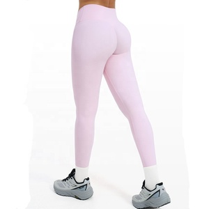 NOUVEAU Leggings taille haute en V torsadé, effet push-up fessier, pantalon de yoga extensible dans 4 directions pour femme, en Spandex/Nylon, avec contrôle du ventre - Product Image 3