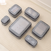 Cubes d'emballage de compression unisexe de luxe sacs de rangement pliables à motif personnalisé fermeture éclair pour chaussures voyages en polyester