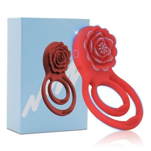 Các cặp vợ chồng người lớn quan hệ tình dục đồ chơi hoa phát hiện khóa vòng tăng kích thích sạc Vibrator masturbator cho cả hai máy rung sản phẩm - Product Image 3