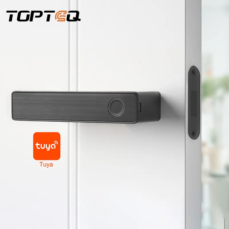 TOPTEQ Tuya BLE Türschlösser Keyless Home Finger abdruck Türschloss Preis Passwort Elektronische Schlösser für Türen