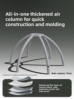 Tente de glamping sphérique auto-gonflante quatre saisons, portable, pour camping en extérieur, utilisation de nuit, résistante aux fortes pluies 4000 mm, pliable, en coton