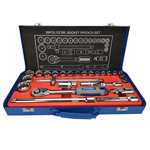 26 Stuks Roterende Ratelsleutel Hand Tool Set Roterende Ratelsleutel Socket Set