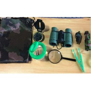 Kit de exploración de la naturaleza Jia Shi Le, binoculares 4x30, lupa, pinzas para niños, juguetes de aventura al aire libre, edad de 8 a 13 años - Product Image 1