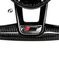 Volant en cuir et fibre de carbone avec LED compatible avec Audi TT R8 TTRS TTS MK2 MK3 RS7 RS6 RS5 RS4 RS3 S3 S4 S5 S6 S7 A4 A6