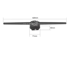 Ventilador Holográfico de Escritorio de 42 cm con Soporte de Mesa Negro |   Estuche Protector con Pantalla LED Holográfica 3D para Tiendas y Recepción de Hoteles - Product Image 6