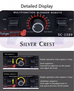 <span class=keywords><strong>2</strong></span> In 1 multifunzione di grande capacità per uso domestico spremiagrumi frullatore a cresta d'argento sgranatrice per frullati macinacaffè macchina per il latte robot da cucina - Product Image 4