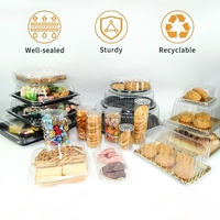Assiette dorée en plastique pour pâtisseries arabes et desserts, plateau de service alimentaire en PET recyclable pour le Ramadan