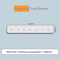 Nouvelle Conception Prise de Courant US 110V en Alliage d'Aluminium et Bronze Phosphoreux, Multiprise Coulissante pour Rail, Idéale pour l'Export