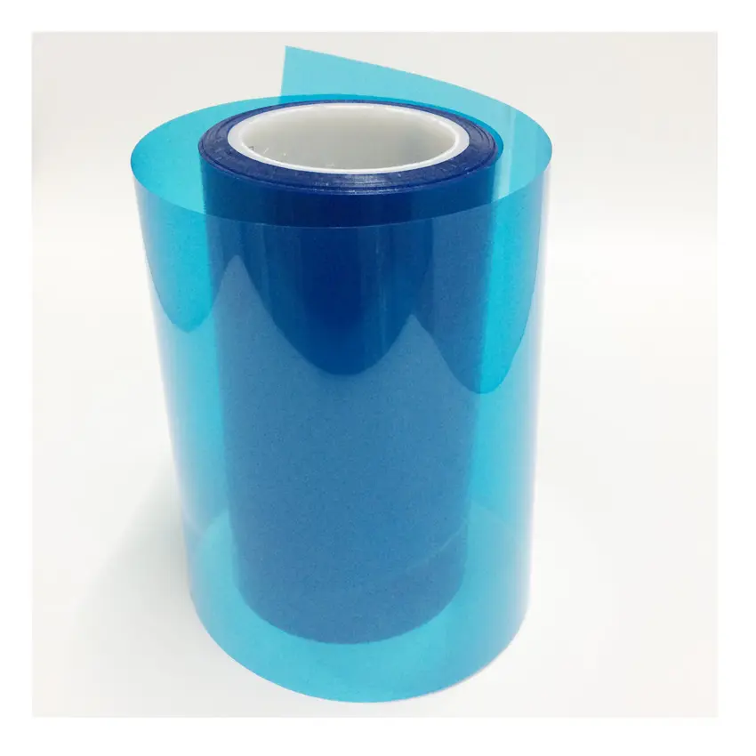 Película de plástico adhesiva azul, película acrílica de PVC para cortar obleas Semiconductor o sustratos de cerámica