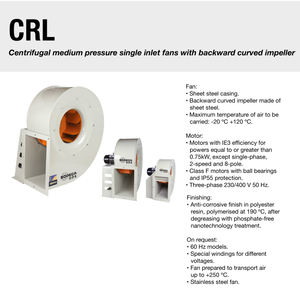 Ventiladores centrífugos trifásicos de media presión de entrada única SODECA para ahorro de energía y control del aire acondicionado - Product Image 2