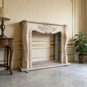 เตาผิงหินอ่อนฝรั่งเศสธรรมชาติ งานฝีมือคุณภาพสูง สไตล์โมเดิร์น สำหรับตกแต่งภายใน - Product Image 4