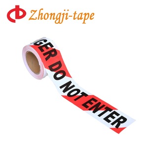 סרט בטיחות דו צדדי אדום לבן 100 מטר 200 מטר 250 מטר PE - Product Image 5